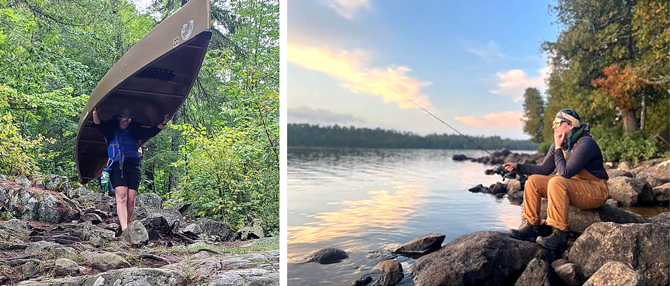 An LGBTQ+ paddler in Boundary Waters Wilderness