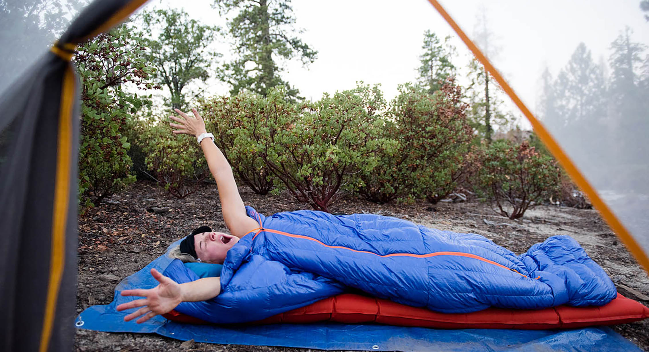 Sleeping outside the tent