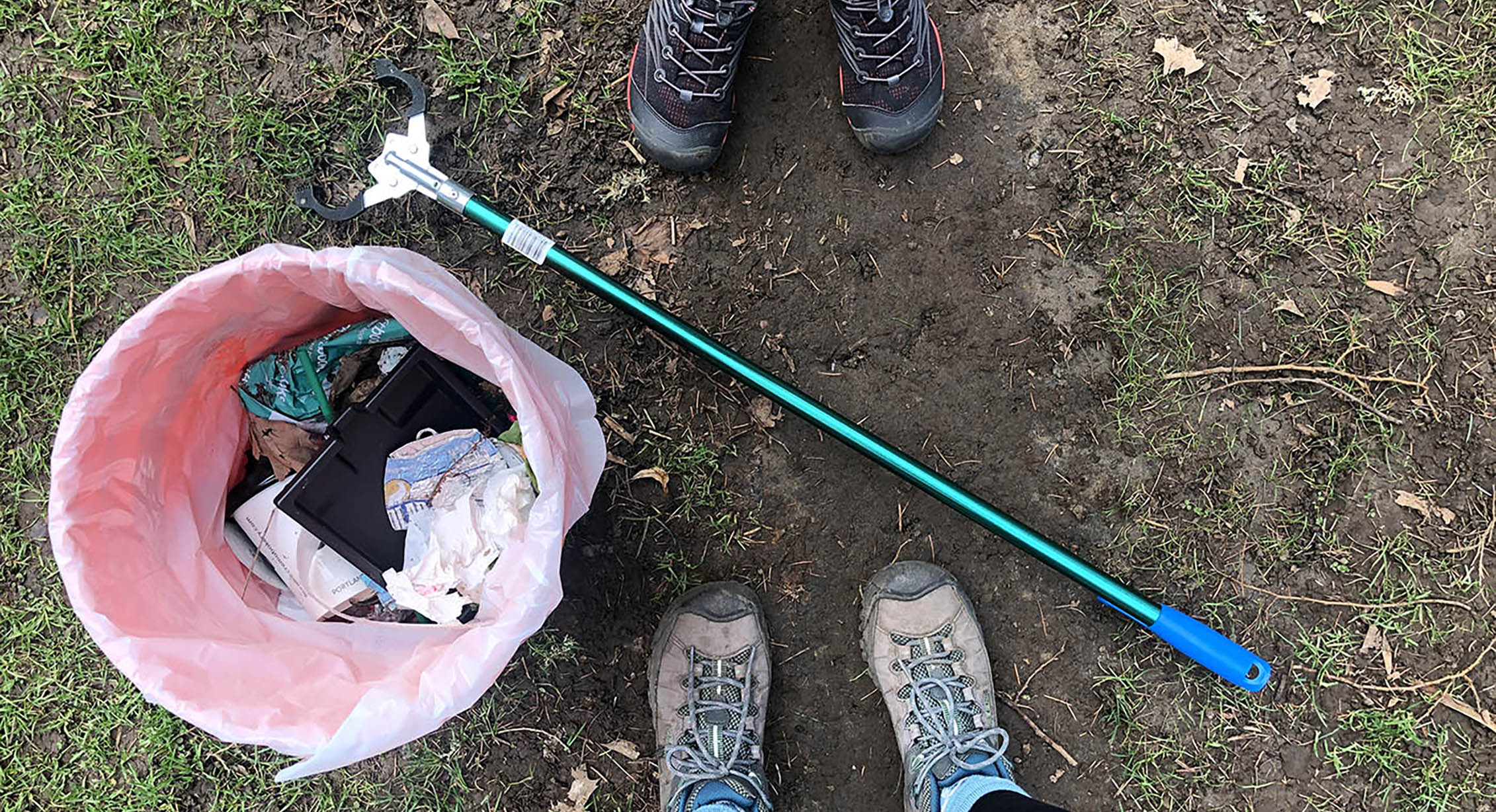 Cleaning up a neighborhood park