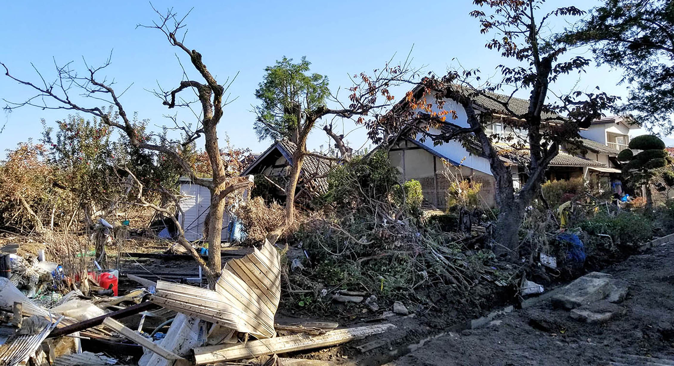 Typhoon debris in Nagano