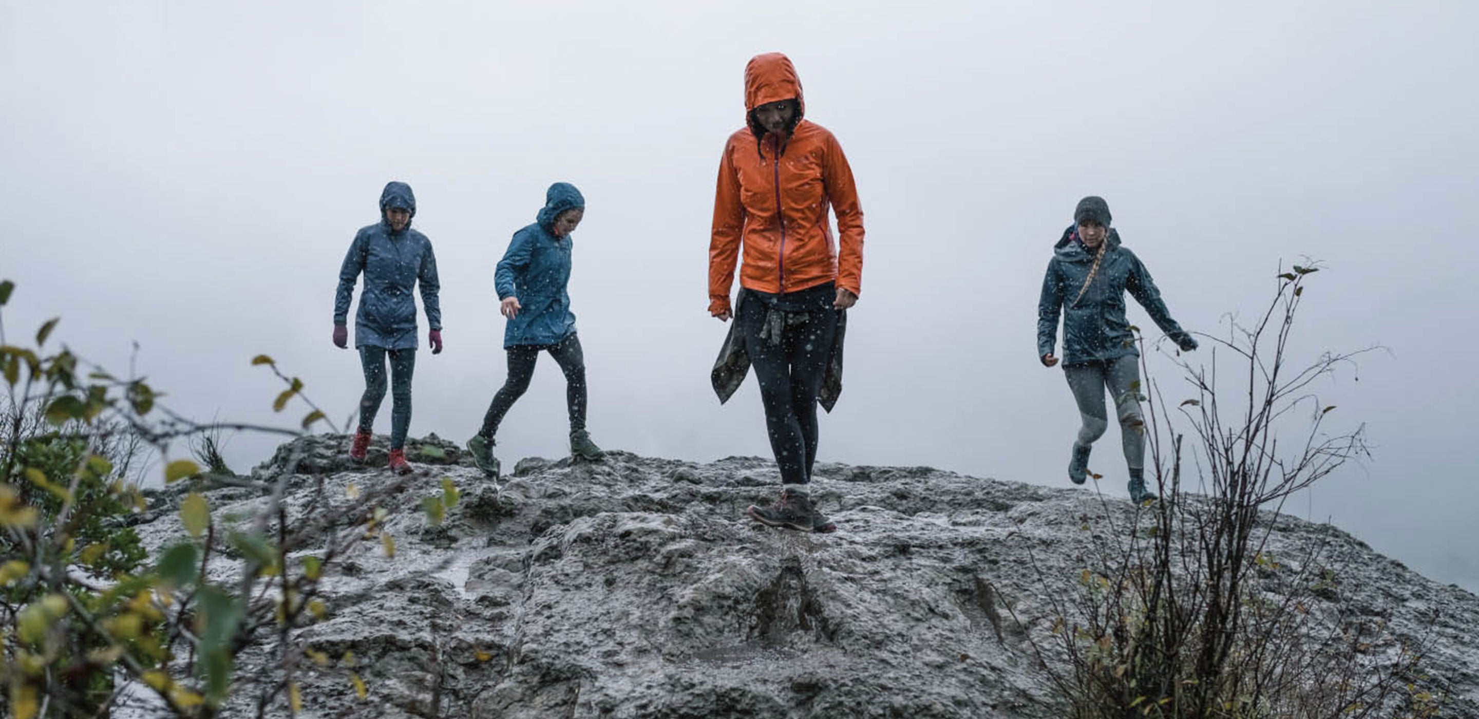 Terradora waterproof hiking boots on a rainy hike outside Seattle, Washington