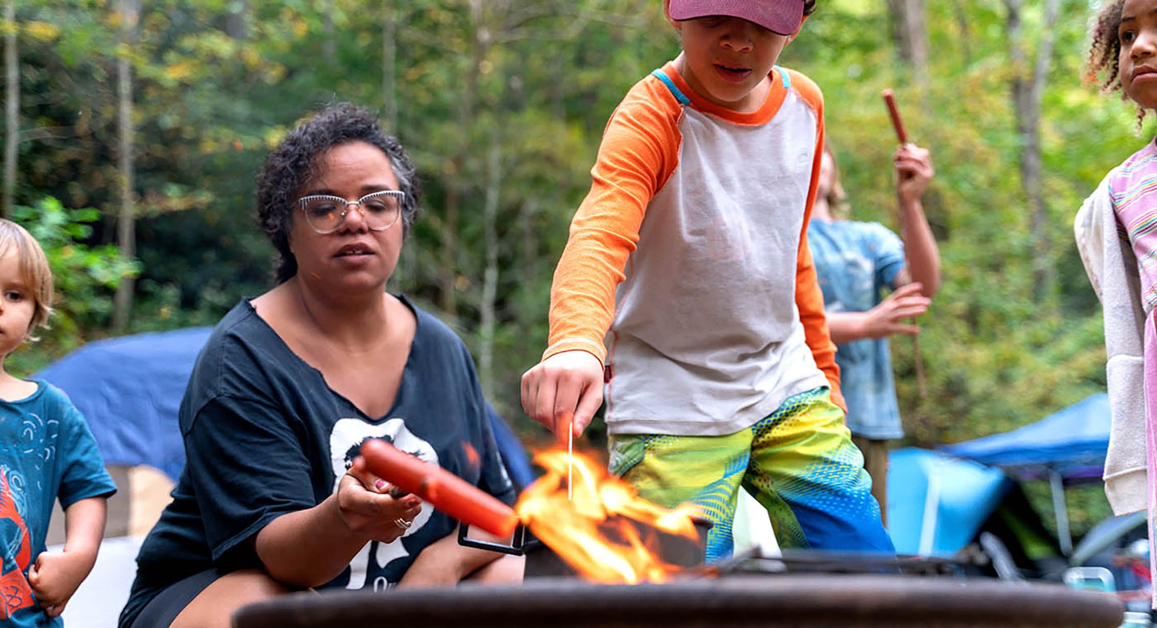 making smores