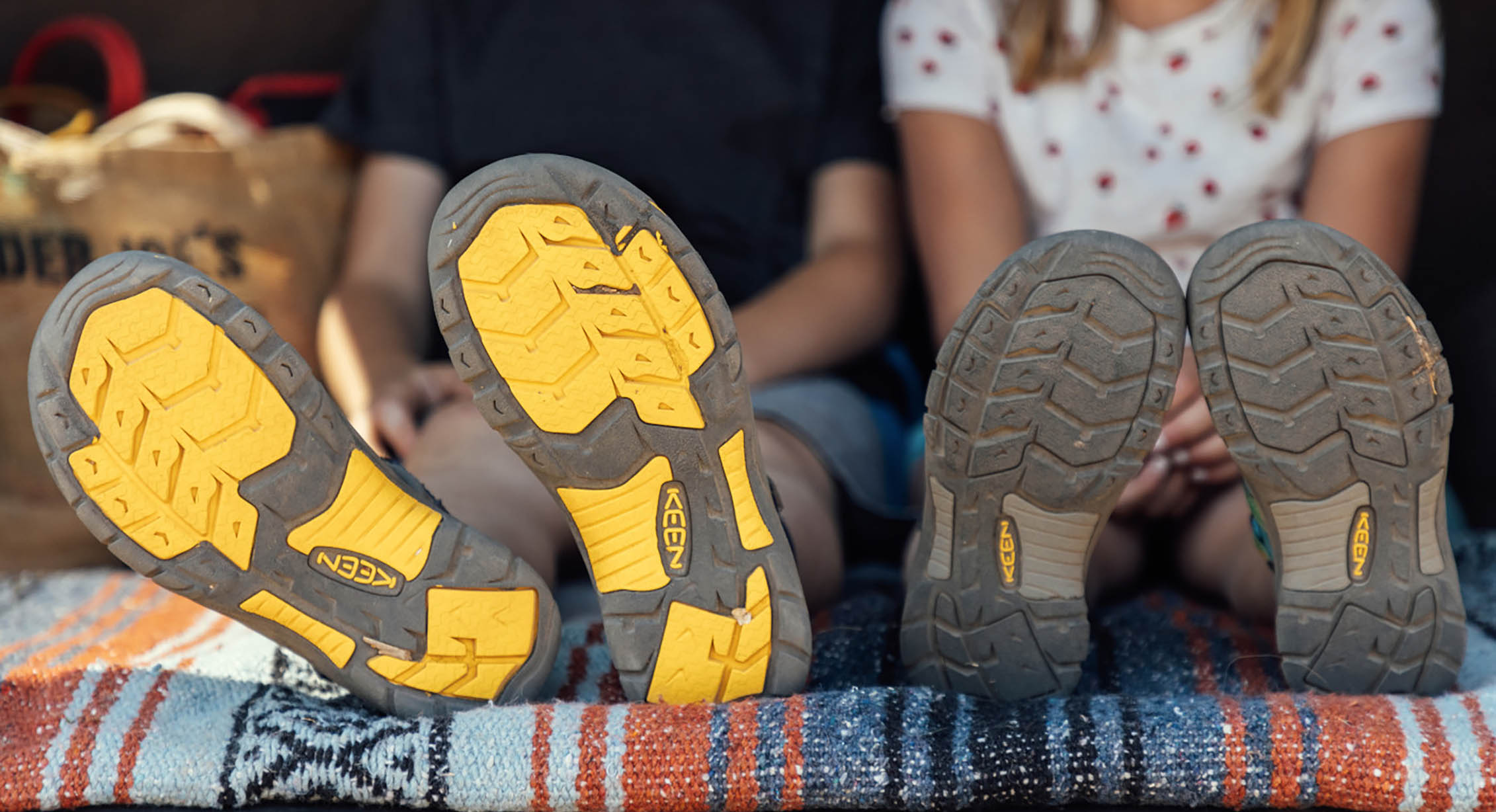 Kids wearing KEEN water sandals