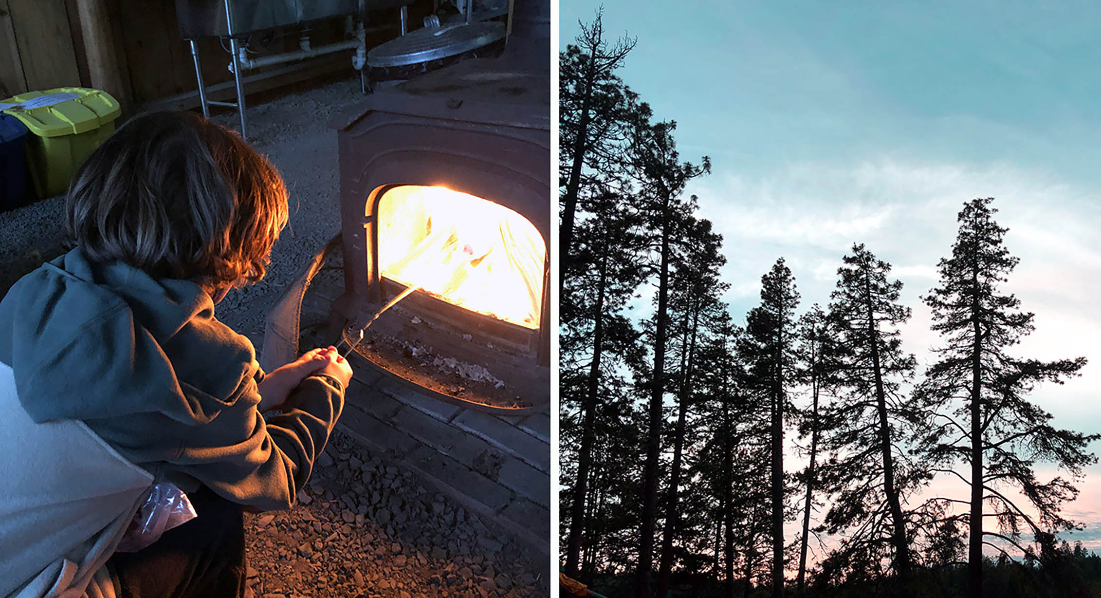 Camping on a farm with kids.