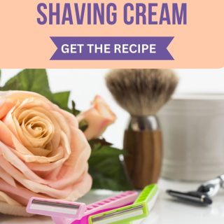 pinterest pin for homemade shaving cream blog post