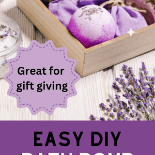 Pinterest pin for bath bomb recipes